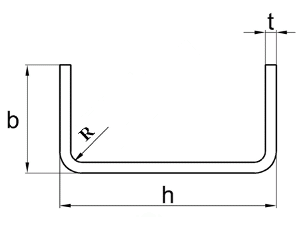 drawing of bended profile