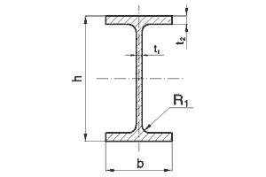 drawing of IPE - beams
