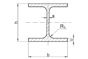 drawing of wide flange beams HEA